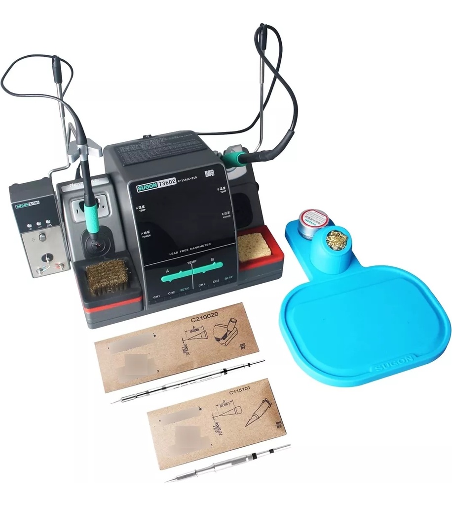 Estacion Soldadora Doble Micro Soldadura Digital Sugon T3602